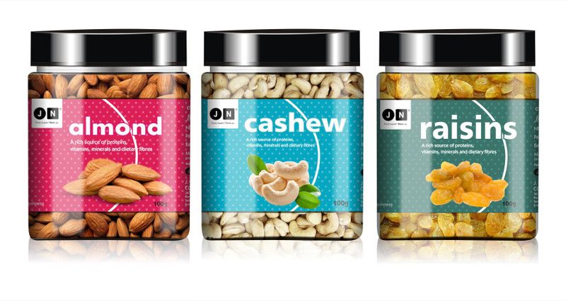 JN Premium Combo of Dry Fruits For Diwali 300 G Almonds, Cashews, Raisins  (3 x 100 g)