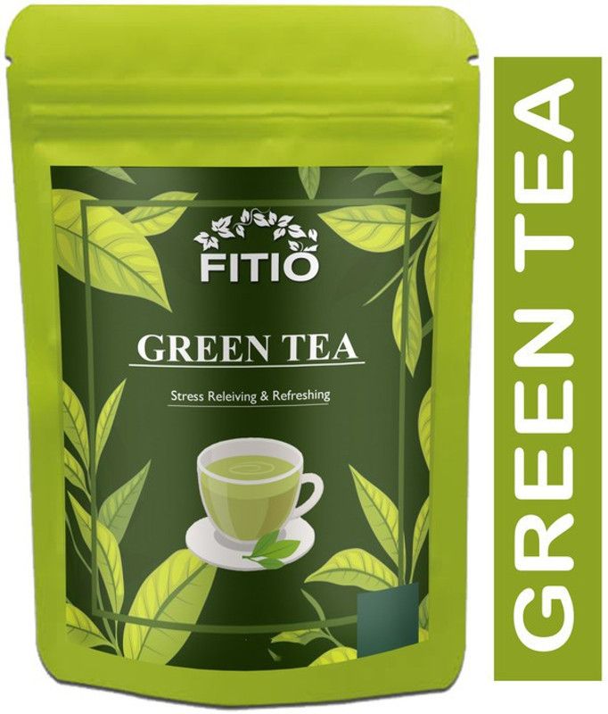 FITIO Green Tea for Weight Loss | 100% Natural Green Loose Leaf Tea | Pure Green Tea with No Additives Unflavoured Green Tea Pouch Pro (T207) Green Tea Pouch  (350 g)