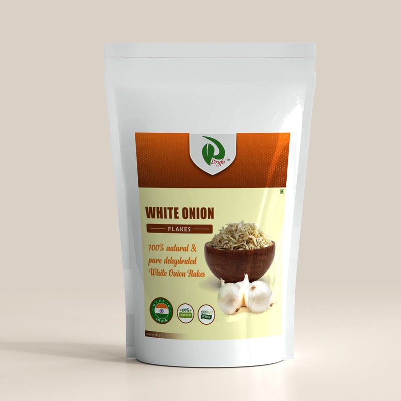 Dryfii Natural Dehydrated White Onion Flakes 100gm  (100 g)