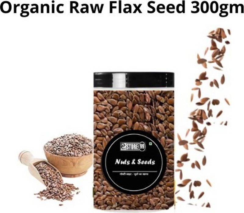 indostore99 Organic Raw Unroasted Flax Seeds for Eating Rich Fiber for Weight Management Brown Flax Seeds  (300 g)