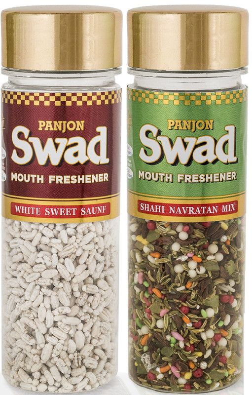 SWAD White Sweet Saunf & Shahi Navratan Mix Mouth Freshener  (2 x 105 g)