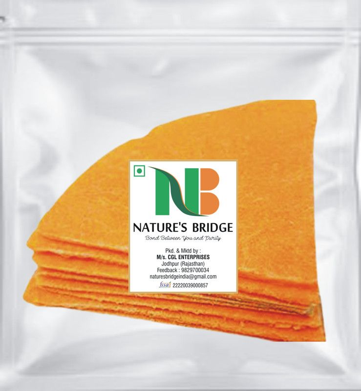 Nature's Bridge Aam Papad / Homemade Aam Papad / Mango Katli / Dry Mango Slice / Khatta-Meetha Aam Papad - 250 Gm Sweet, Mangolicious Candy  (250 g)