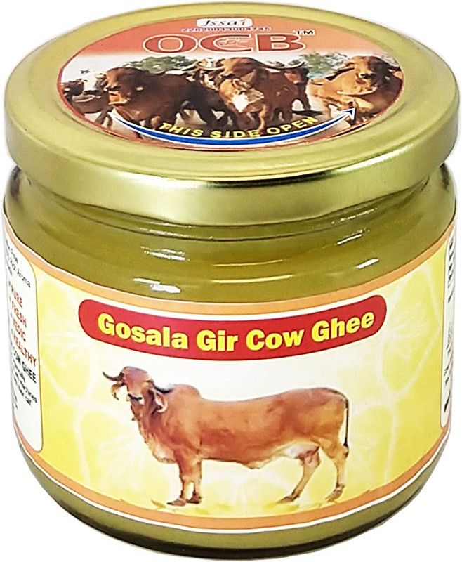 OCB Gosala Gir Cow Ghee MAID BY DESHI COW MILK 100% Neutral Pure (Home & hand Made) Ghee 250 g Glass Bottle