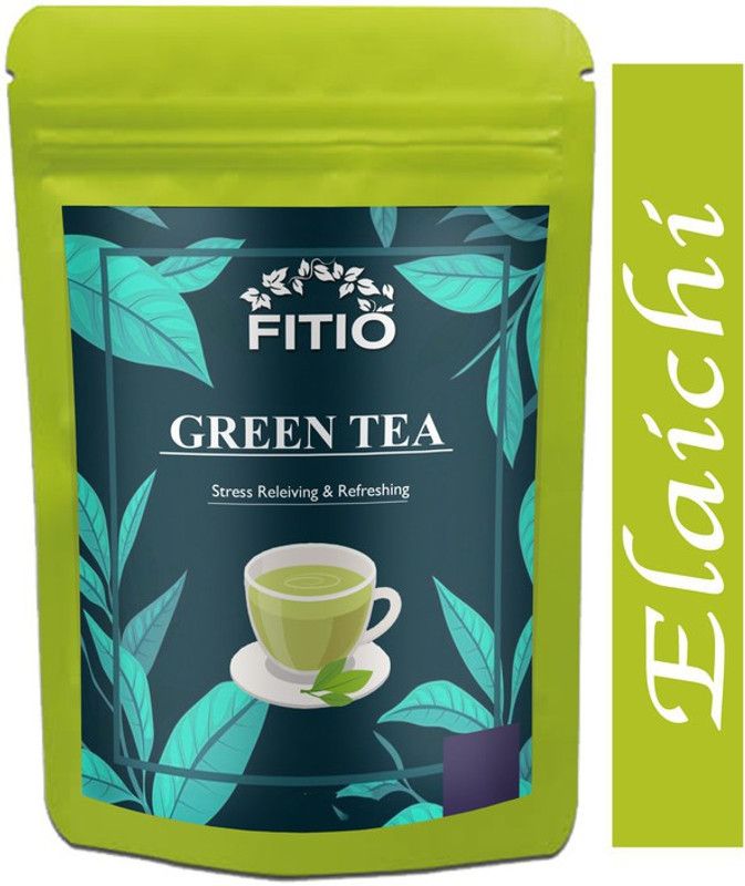 FITIO Green Tea for Weight Loss | 100% Natural Green Loose Leaf Tea | Elaichi Flavor Green Tea Pouch Premium (T305) Green Tea Pouch  (275 g)