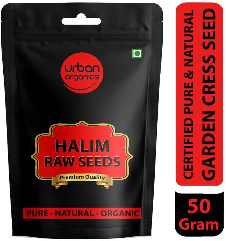 Urban Organic Halim Seeds / Asalsiya For Eating, Aliv Seeds For Skin, hair & Bone Garden Cress Seeds  (50 g)