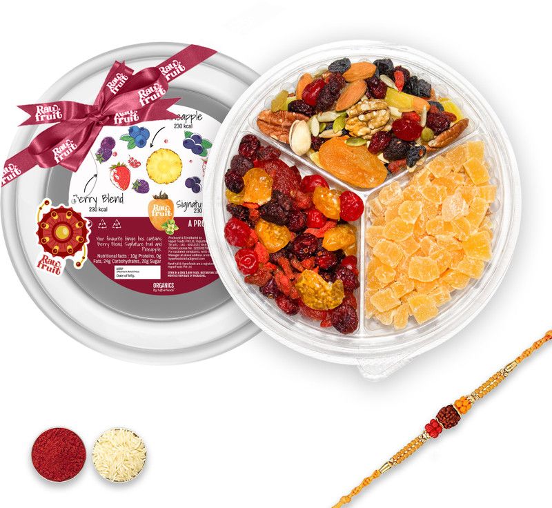HyperFoods Binge Box Dry Fruit Combo Pack of 3 Premium Dry Fruits and Nuts Berry Blend Pineapple Diced & Super Breakfast Mix | Rakhi with Dry Fruit Gift Hamper for Brother and Bhabhi for Raksha Bandhan Bhaidooj  (3 x 121.67 g)