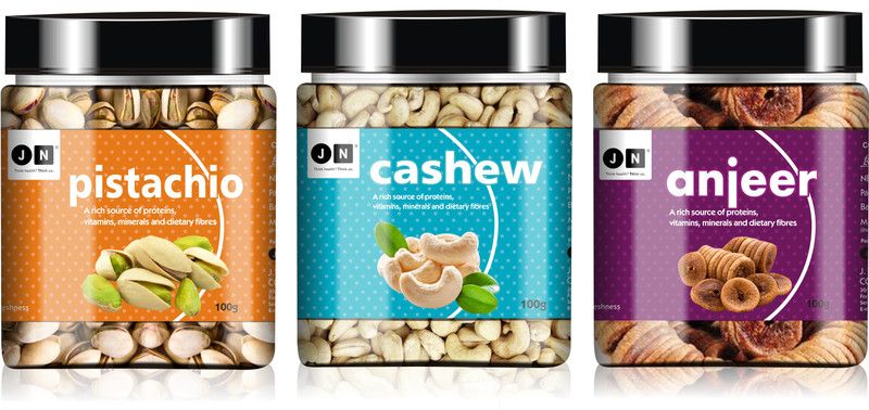 JN Premium Pack of Cashew, Pistachios And Figs Gift Pack of 3 Cashews, Pistachios, Figs  (3 x 100 g)