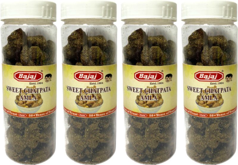BAJAJ OMRAJ by (BAJAJESTD.1964) Sweet Chatpata Amla, Candy,Toffee(200geach) Pack of 4 Masala Amla Candy Candy  (4 x 1 pieces)