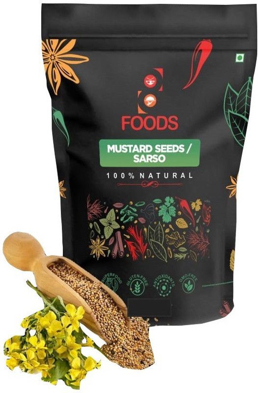 The8Foods 100% Natural Mustard Seeds/Sarso 500gm  (500 g)
