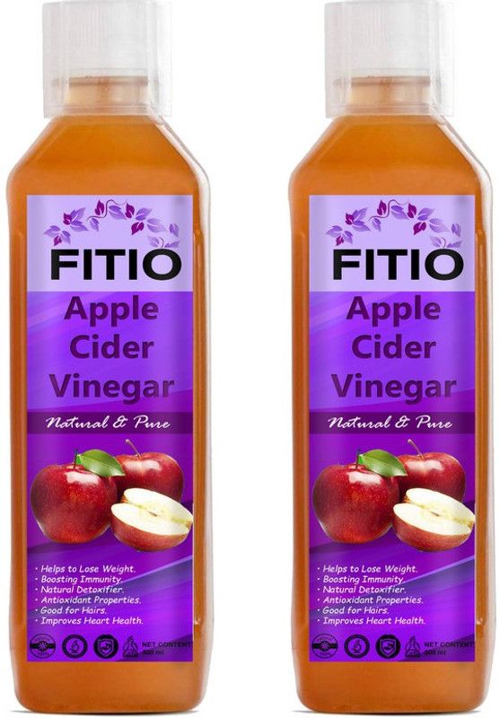 FITIO Nutrition Apple Cider Vinegar With Mother Vinegar Vinegar (I) (Pack Of 2) Pro Vinegar  (2 x 500 ml)