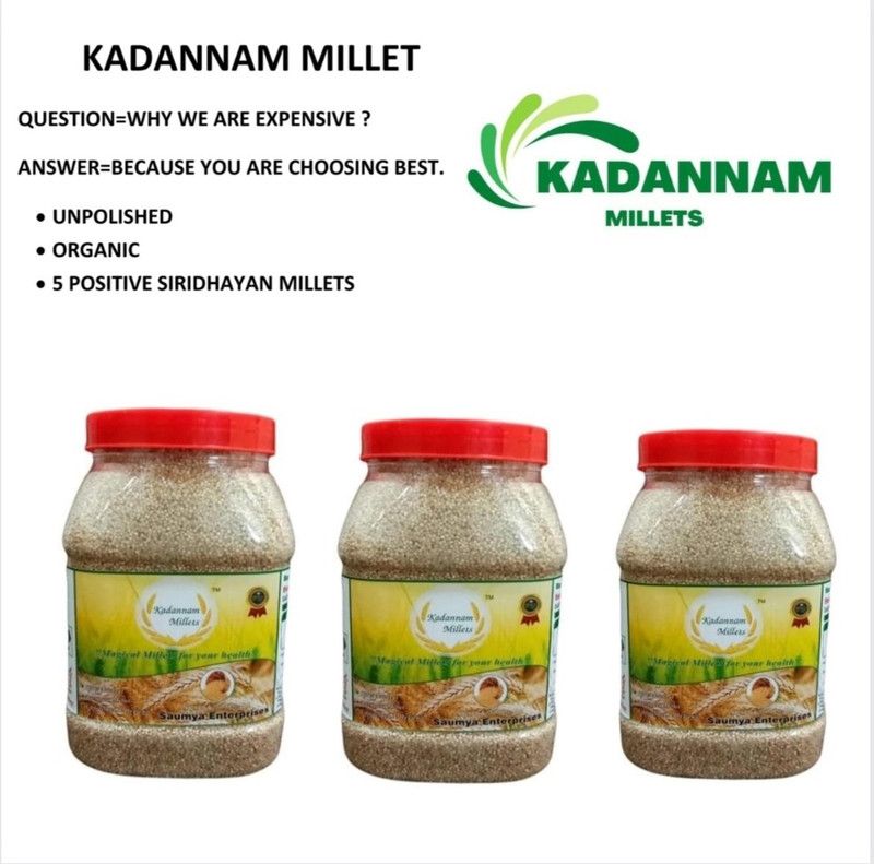 Kadannam Millets (Unpolished & Organic) Combo Of 3 Kodo Millets ( 1kg per pack) Kodo Millet  (3 kg, Pack of 3)