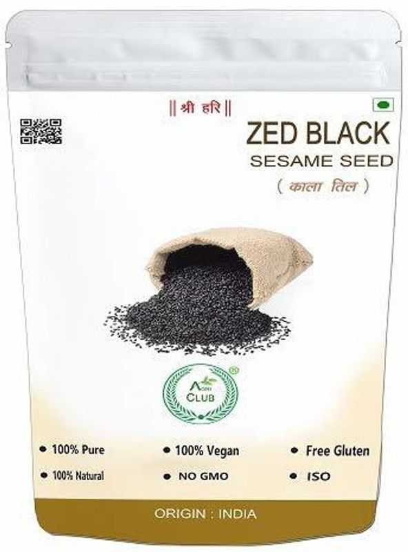AGRI CLUB Black Sesame Seed/Kala Til/Til (1kg/35.27) Black Sesame Seeds  (1 kg)