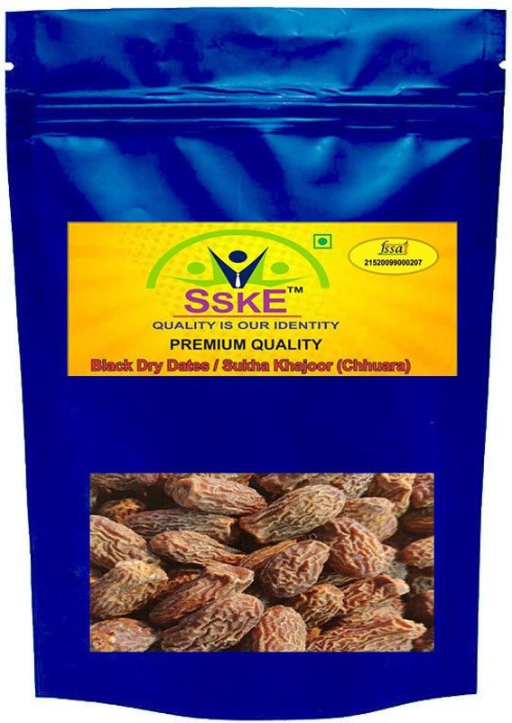 SSKE Black Dry Dates / Sukha Khajoor / Kharik 250 g Dry Dates  (250 g)