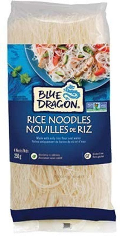 Blue Dragon Rice Noodles Novilles de Riz (Pack of 1) Imported Rice Noodles Vegetarian  (250 g)