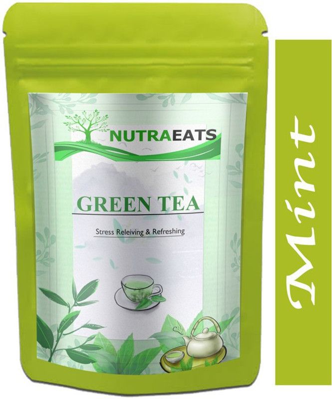 NutraEats Green Tea for Weight Loss | 100% Natural Green Loose Leaf Tea | Mint Flavor Green Tea Pouch Ultra (T1002) Green Tea Pouch  (150 g)