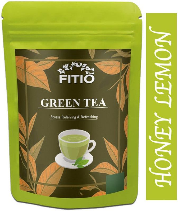 FITIO Green Tea for Weight Loss | 100% Natural Green Loose Leaf Tea | Honey, Lemon Flavor Green Tea Pouch Advanced (T562) Green Tea Pouch  (500 g)