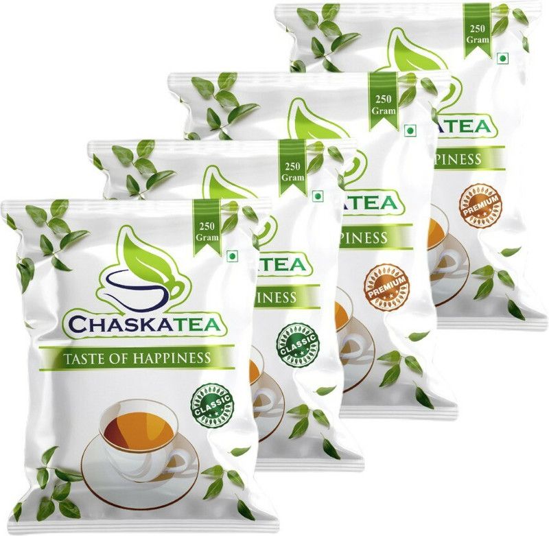 Chaska Tea Classic Tea-2x250g/Premium Tea-2x250g/Natural Tea for Refreshment and Relaxation Black Tea Pouch  (4 x 0.25 kg)