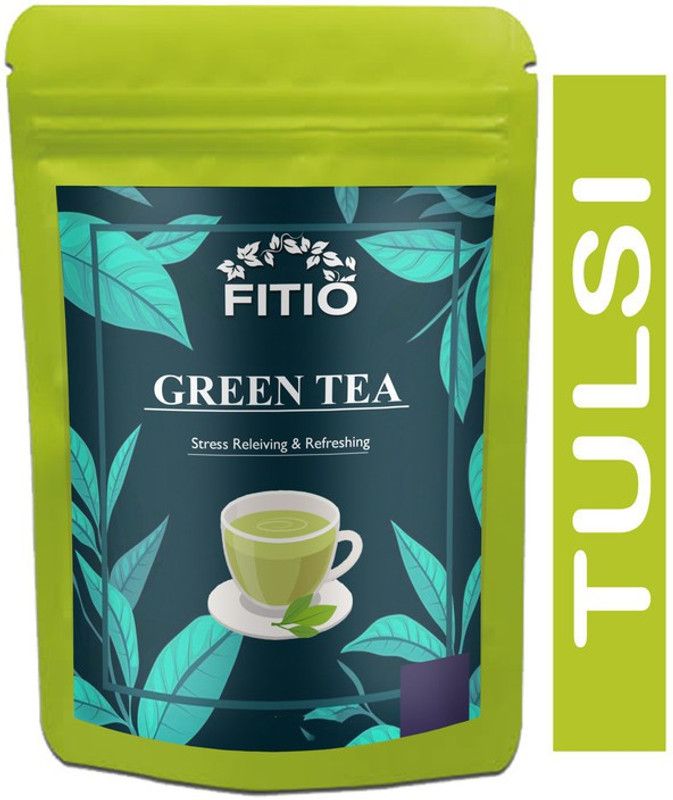FITIO Green Tea for Weight Loss | 100% Natural Green Loose Leaf Tea | Tulsi Flavor Green Tea Pouch Premium (T1295) Green Tea Pouch  (1500 g)