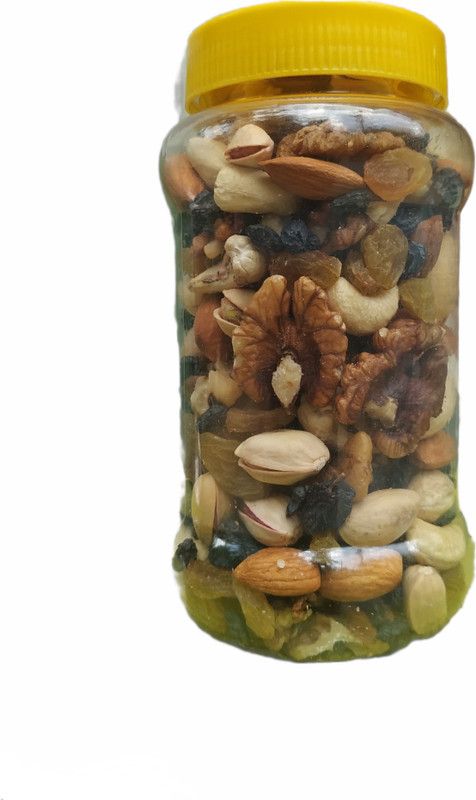 Madhus Mixed dry fruits / mixed nuts 1 kg/cashews/almonds/salted pistha/raisins /black raisins /walnut kernels 1kg Cashews, Almonds, Pistachios, Raisins  (2 x 0.5 kg)