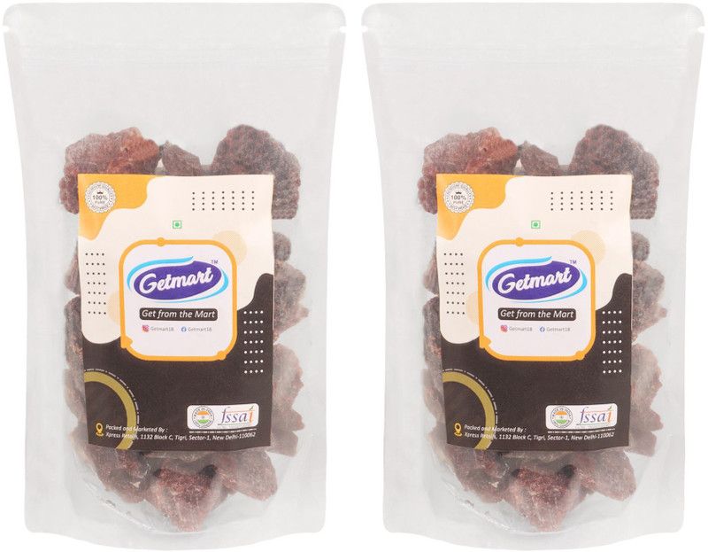 Getmart Natural Whole Black Salt Crystals (Kala Namak Sabut), 2 X 800 Gms Black Salt  (1600 g, Pack of 2)