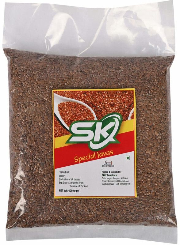 Sk foods Flax seeds brown javas 400grm  (400 g)