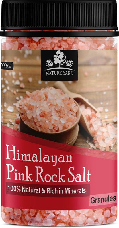 NATURE YARD Pink Rock Salt Granules - 500 GM - for weight loss- 1kg - 100% Natural and Antioxidant with Essential Minerals Himalayan Pink Salt  (500 g)