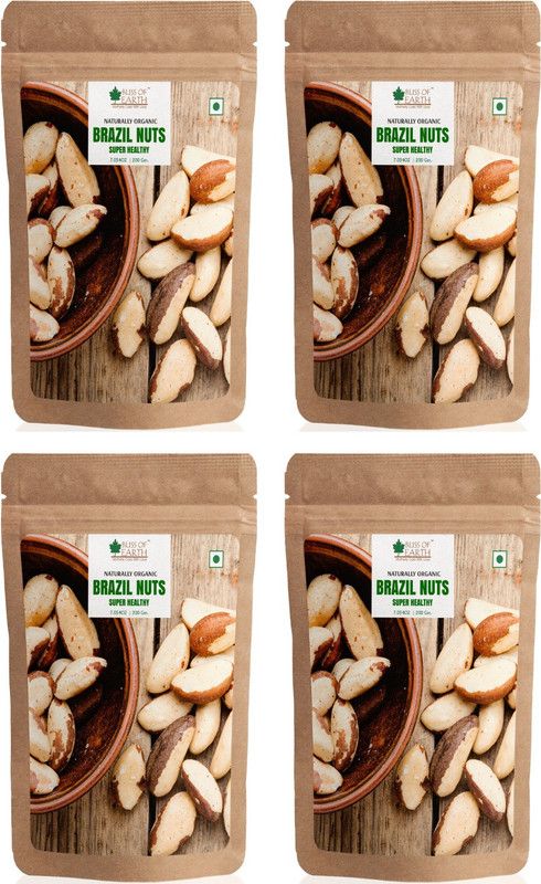 Bliss of Earth Healthy Brazil Nuts 4x200g Selenium Rich Super Nut Brazil Nuts  (4 x 200 g)