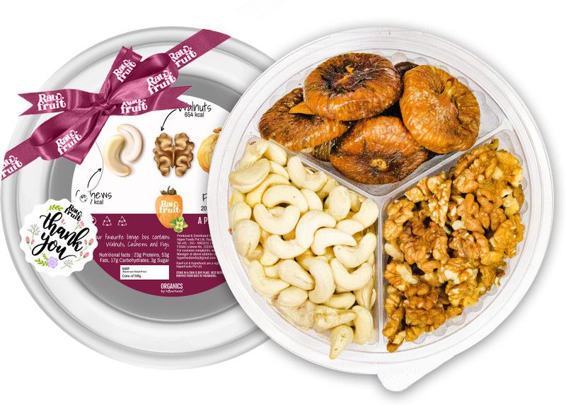 HyperFoods Binge Box Thank You Dry Fruit Combo Premium Dry Fruits and Nuts Cashew Kaju Walnut Akhrot Figs Anjeer | Thank you Gratitude Appreciation Dry Fruit Gift Pack for Boss Teacher Mentor Friends  (325 g)