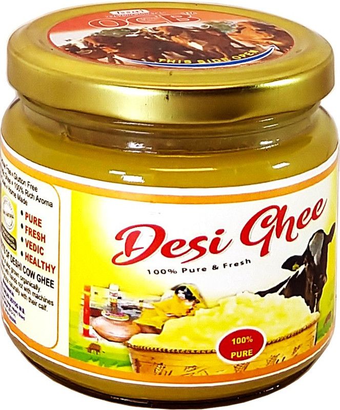 OCB Desi Ghee PURE A2 DESI COW GHEE VEDIC BILONA Ghee 250 g Glass Bottle