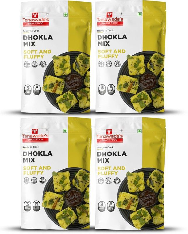 Tanawade's SMART FOOD TSF Dhokla Mix, Ready to Cook, ,, Pack of 4 800 g  (Pack of 4)