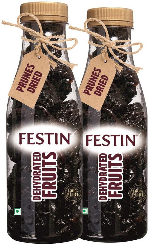 FESTIN Premium Pitted Prunes Dried Plumps - Pack of 2 Prunes Prunes  (2 x 340 g)