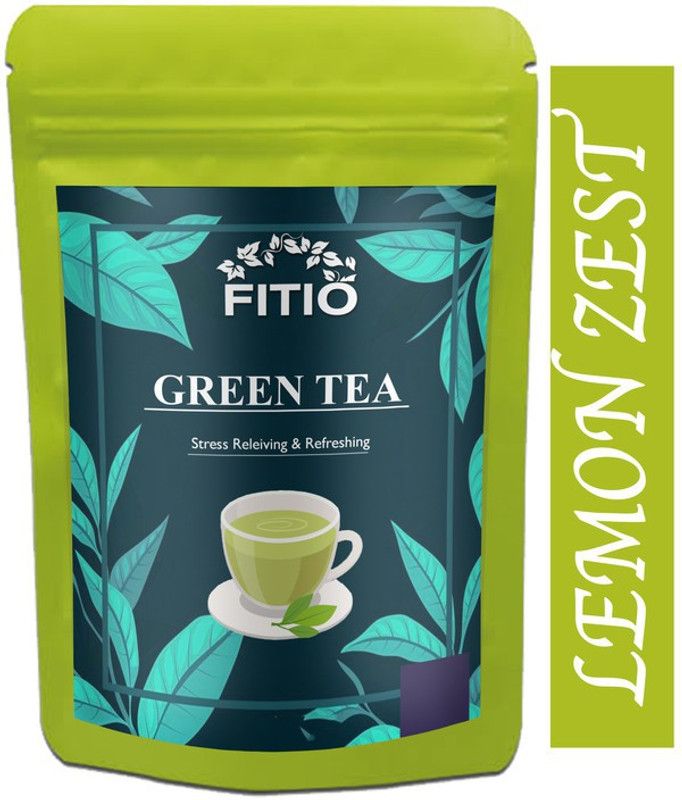 FITIO Green Tea for Weight Loss | 100% Natural Green Loose Leaf Tea | Lemon Zest Flavor Green Tea Pouch Advanced (T902) Green Tea Pouch  (150 g)