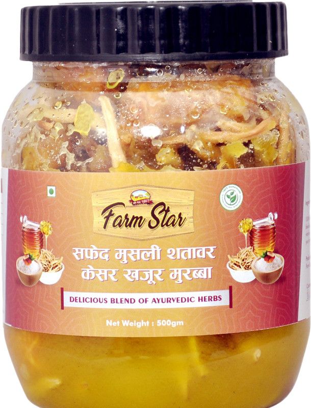 farm star Safed Musli Shatawar Kesar Khajur Murabba Dates, Sathavari, Dry Fruit Murabba  (500 g)