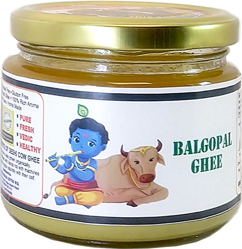 OCB BALGOPAL Ghee Vedic Bilona Ghee 100% Pure A2 Cow Ghee 250 g Glass Bottle