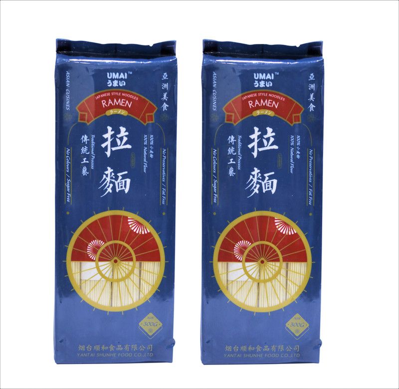 UMAI Japanese Style Ramen Noodles Hakka Noodles Vegetarian  (2 x 300 g)