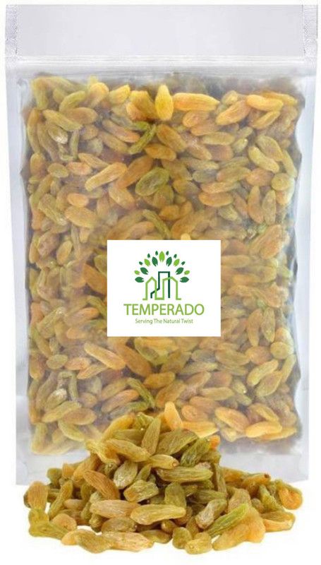 Temperado Green Organic (Kishmish) Seedless, Dry Grapes Raisins  Raisins  (400 g)