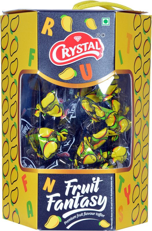 CRYSTAL Fruit Fantasy Mango 40 Toffee for Birthday Chocolate Gift Hamper Family Pack Mango Toffee  (280 g)