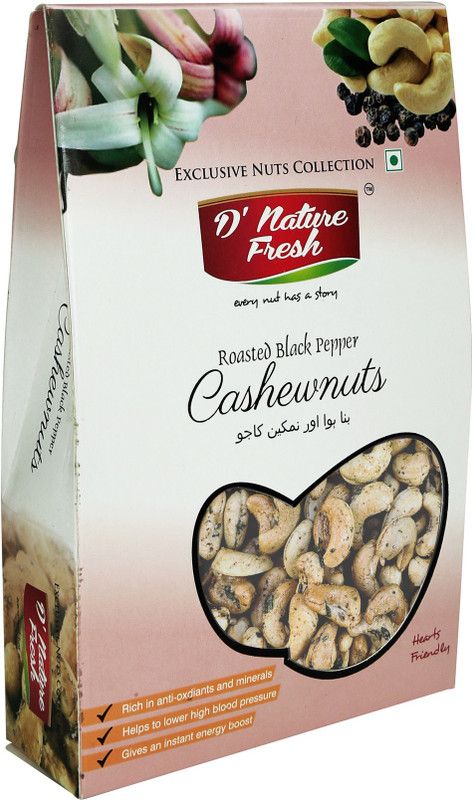 D NATURE FRESH Roasted Black Pepper Cashews 250g (Premium) Cashews  (250 g)