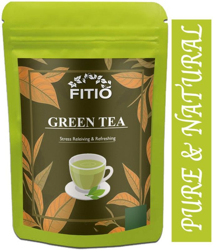 FITIO Green Tea for Weight Loss | 100% Natural Green Loose Leaf Tea | Pure Green Tea with No Additives Unflavoured Green Tea Pouch Pro (T1083) Green Tea Pouch  (375 g)