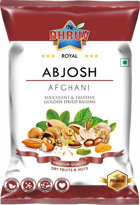 Dhruv Royal Afghani Abjosh | Munakka Golden Raisins  (2 x 250 g)