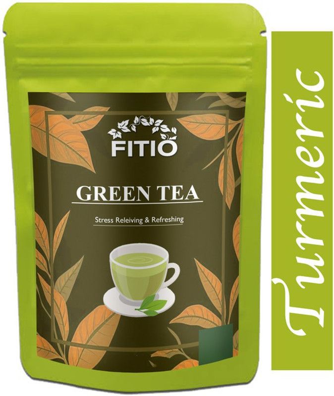 FITIO Green Tea for Weight Loss | 100% Natural Green Loose Leaf Tea | Turmeric Flavor Green Tea Pouch Pro (T1395) Green Tea Pouch  (1500 g)