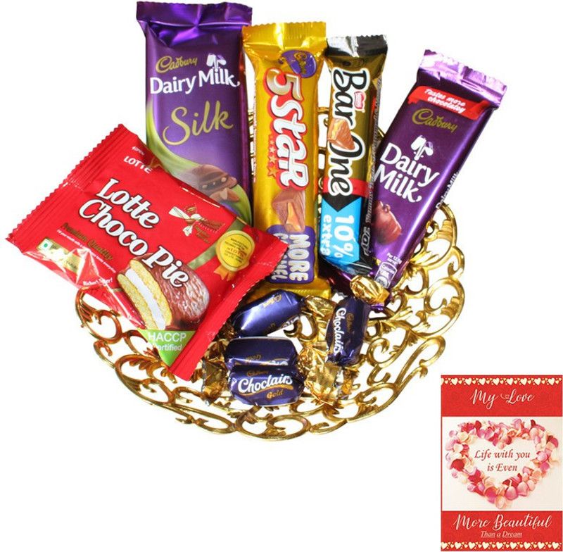 SurpriseForU Valentines Day Chocolate Gift | Valentine Gift With Love Card | 463 Combo  (Chocolates & Love Card)