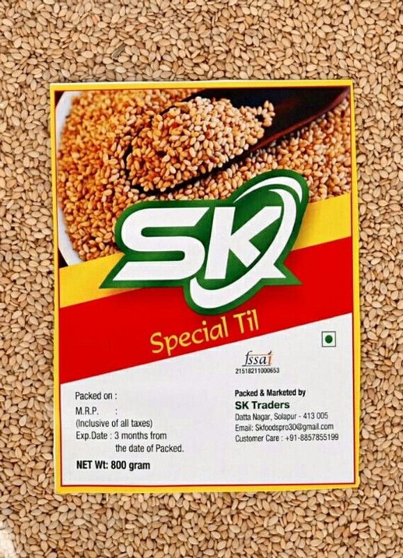 Sk foods White sesame seeds, Til 800grm White Sesame Seeds  (800 g)