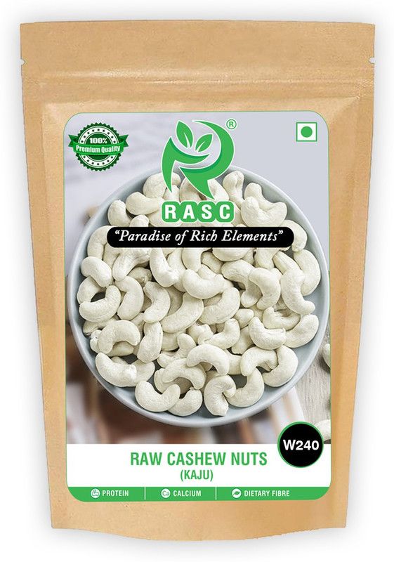 RASC W240 High quality cashews I regular-sized I W240 Kaju I Crunchy Kaju I Each pack 1Kg Cashews  (1 kg)
