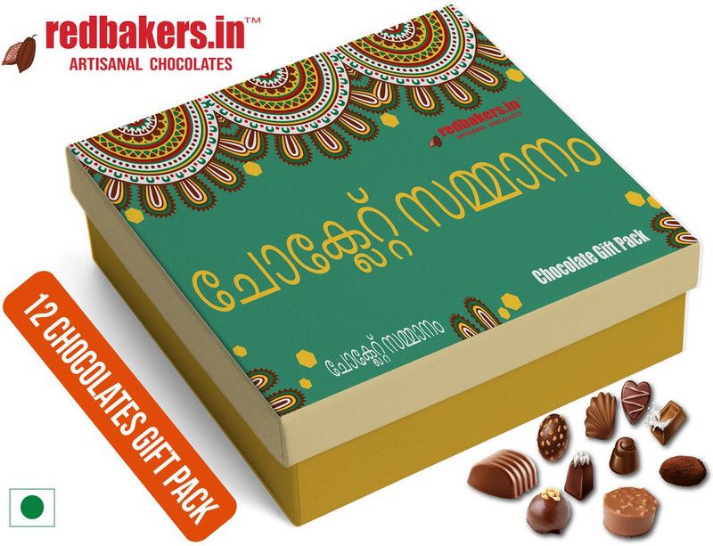 redbakers.in MALAYALAM 12Chocolate Gift Box Truffles  (180 g)