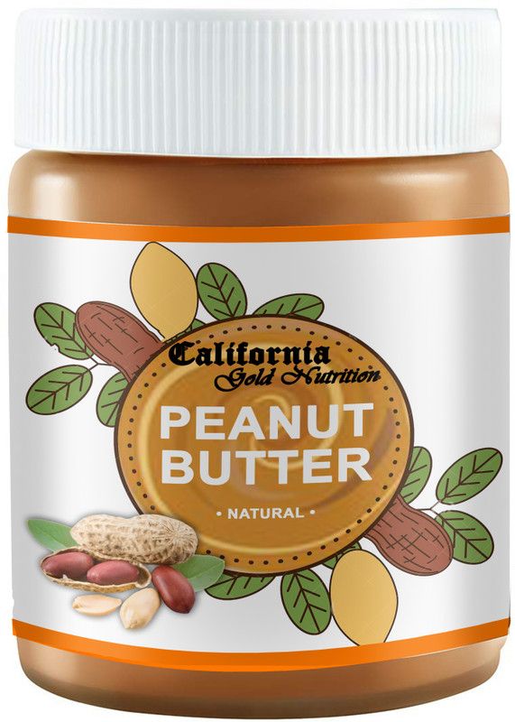 California Gold Nutrition Natural Peanut Butter 450g | Non GMO Peanut Butter| Rich in Protein Advanced 450 g