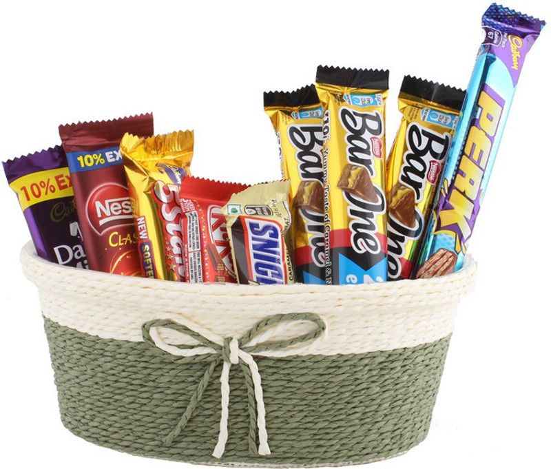 SurpriseForU Chocolate Gift | Chocolate Gift Surprise Combo  (Basket-Nestle-5Star-BarOne-Perk-Dairy-Kitkat-SnickersAlmond)