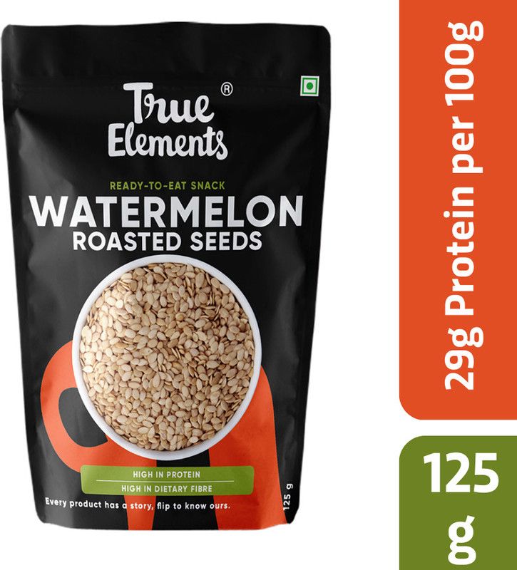 True Elements Roasted Watermelon Seeds, High Protein & Fibre, Healthy Seeds for Weight Loss Watermelon Seeds  (125 g)