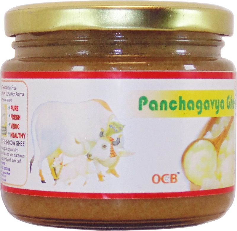 OCB Panchagavya Ghee Desi Cow Ghee 100% Natural Organically Bengali Ghee 250 g Glass Bottle