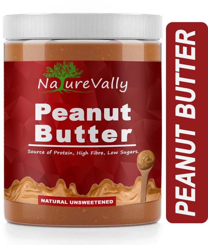 NatureVally Natural Unsweetened Peanut Butter 900g Pack Of 2 | Rich in Protein Pro 900 g  (Pack of 2)